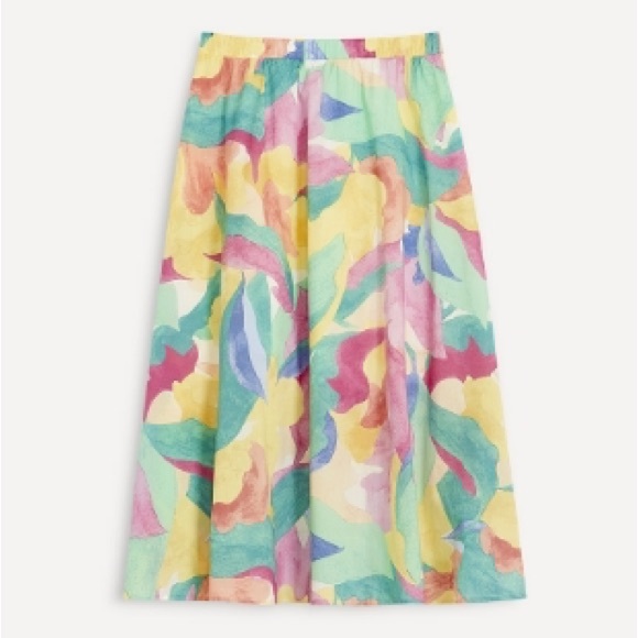 Reitmans Dresses & Skirts - The Birds Papaya x Reitmans | 100% Cotton Flowy Midi Skirt Elastic Waistband